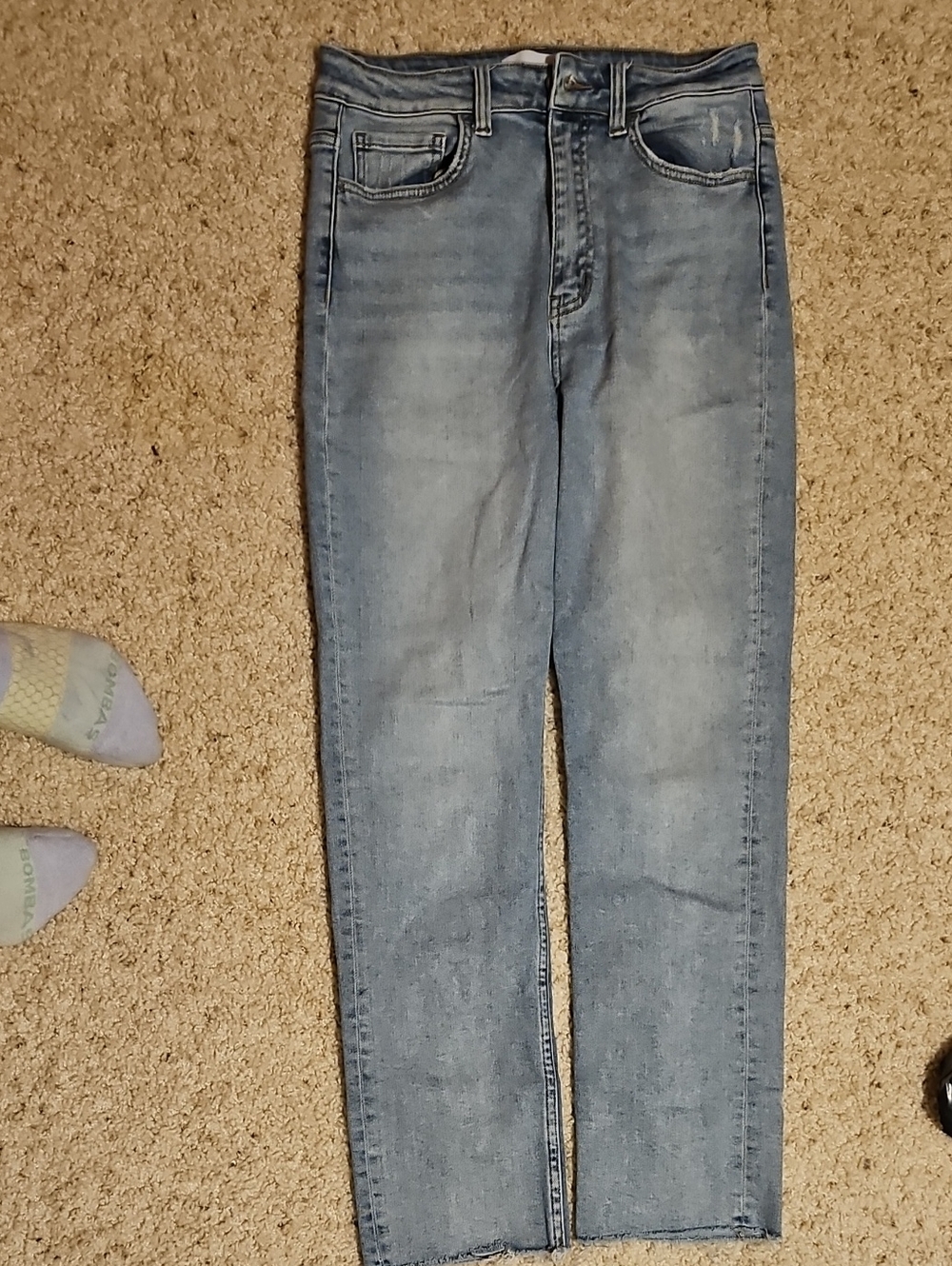 High-Rise Light Wash Straight-Leg Women's Jeans